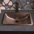 Pure Copper Hand Hammered 21 inch Venetian Dual Mount Drop In Undermount Bathroom Sink